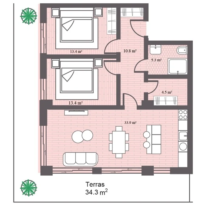 Планировка: 3 комнаты, 131,31 м²